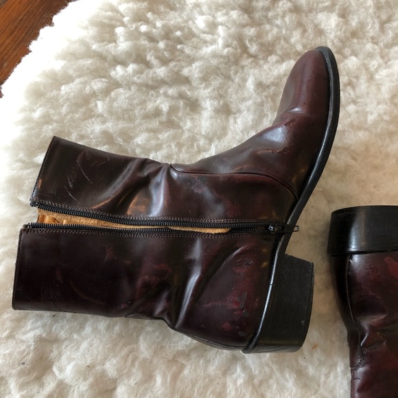 Mario Calugi Brown Leather Boots Size 7.5 - Picture 5 of 8